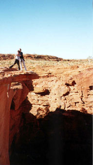 A perilous overhang